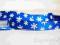 ŚWIĄTECZNA WSTĄŻKA 10mm ŚNIEŻYNKI NIEBIESKA 1m