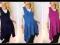 LUŹNA gładka TUNIKA sukienka WATERFALL 706#LXLXXL
