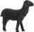 Czarna owca stojąca, do figur 7- 8cm- 2,6cm wysoka