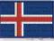 NASZYWKA - termo naszywki- FLAGA ISLANDIA - haft