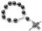 GLAM_ART różaniec dla kierowcy HEMATYT krzy KAMIEN