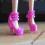 Buty dla lalki typu Barbie- MALINOWE  CUDNE  !!