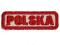 Naszywka napis Polska Poland 2 kolory