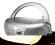 BOOMBOX RADIO CD/MP3 BUSH  DESIGN HIT SREBNY
