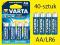 40x BATERIA VARTA HIGH ENERGY LR6/AA - 2024 GERMAN