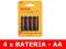 BATERIE __ KODAK __ AA - R6 __ blister - 4 sztuki