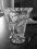 Kryształowy wazon, pięknie zdobiony, antyk lata 40