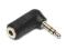 Adapter przejście Jack 3.5 st wtyk-gniazdo kątowe