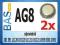 Bateria AG8 _ 381 391 L1120 LR1120 L1121 _2szt