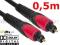 Kabel optyczny TOSLINK T-T CAMPARI red-line - 0,5m