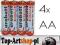 4x BATERIE R6 R06 AA MAX POWER BATERIA EUROBATT