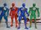 POWER RANGERS 4 figurki i miecz