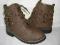 Botki z ćwiekami KHAKI NOWE 33