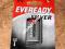 Bateria 9V 6F22 eveready do 2022r