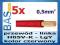Przewód _ linka 1x 0,5mm czerwony _ H05V-K _  5m