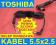 TOSHIBA kabel wtyk końcówka +rzep 5.5*2.5 NOWY