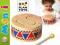 PLAN TOYS Kolorowy BĘBENEK Instrument DREWNO 6404