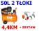 SPRĘŻARKA KOMPRESOR 2 TŁOKI 50L 4,4KM 430L ZESTAW