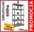 REGAŁ MAGAZYNOWY METALOWY 5P 180x80x40 OCYNK 450KG