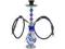 SHISHA 2-OSOBOWA NIEBIESKA WZORY - 45 CM - Warszaw