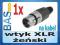 Wtyk mikrofonowy XLR 3pin _ żeński _ czarny