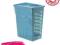 Niebieski Kosz na pranie 60L Plast Team z pokrywką