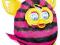 Furby Boom Sweet A4337 Paski Czarno Różowe PL W24h