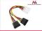 Kabel adapter zasilania Molex 2xSATA MCTV-632