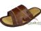 Pantofle papcie klapki męskie skóra brąz r 43