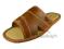 Pantofle papcie klapki męskie skóra brąz r 42