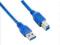 4world Kabel USB 3.0 AM-BM 4,0m niebieski