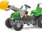 DUŻY Traktor z ŁYŻKĄ Rolly Toys JUNIOR zielony