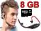 SŁUCHAWKI BEZPRZEWODOWE SPORTOWE MP3 RADIO FM 8GB