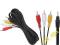 Kabel jack 3.5 4pola - 3x RCA (Cinch) 3m F.VAT