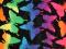 Tkanina POLAR KOLOROWE MOTYLE # F 2595a