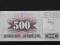 #500 Dinara 92 stan I Bośnia-Herceg.stan I.od 5 zł