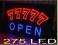 275 LED REKLAMA SZYLD DIODOWY 77777 OPEN 82x48cm