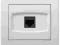 Gniazdo ścienne ethernet podtynkowe BIAŁE 401204