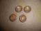 Komplet guzików brązowe 4 sztuki.