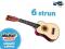 Gitara Natur 64cm dla dziecka 6 strun drewniana 3+