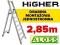 Drabina domowa mocna 4 stopniowa 2,85m ALOSS 9304