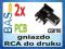 Gniazdo do druku PCB _ cinch RCA _ czarne _ 2szt