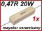 Rezystor 20W ceramiczny 0,47R 14x14x60mm 1szt# 144