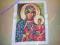PIĘKNY Haft krzyżykowy MATKA BOSKA CZĘSTOCHOWSKA