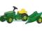Ciągnik JOHN DEERE 012190 Rolly Toys Z PRZYCZEPĄ