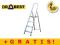 Drabina Domowa Aluminiowa 4 Stopniowa + HAK Gratis