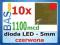 Dioda LED 3mm _ czerwona _ 1100mcd _ 10szt