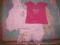 Ciepły dres + koszulka różowe 74