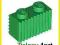 Lego Klocek 1x2 z grillem Zielony 2877