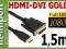 Mocny Pozlacany Wysoka JakoscKabel HDMI - DVI 1,5m